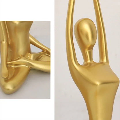Skanto Interior Home Decorative Figures Desk TV Torsion Decoration Living Room Sculpture Resin Statues Home Decor Yoga Girl Crafts