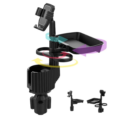 BowLift | 3 In 1 Adjustable Car Cup Tray with Phone Holder