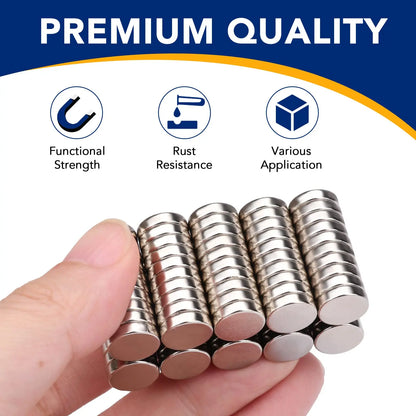 Skanto | Super Strong Neodymium Disc Magnets - Powerful Rare Earth Magnets for Fridge, DIY, Building, Science, Crafts & Office Use
