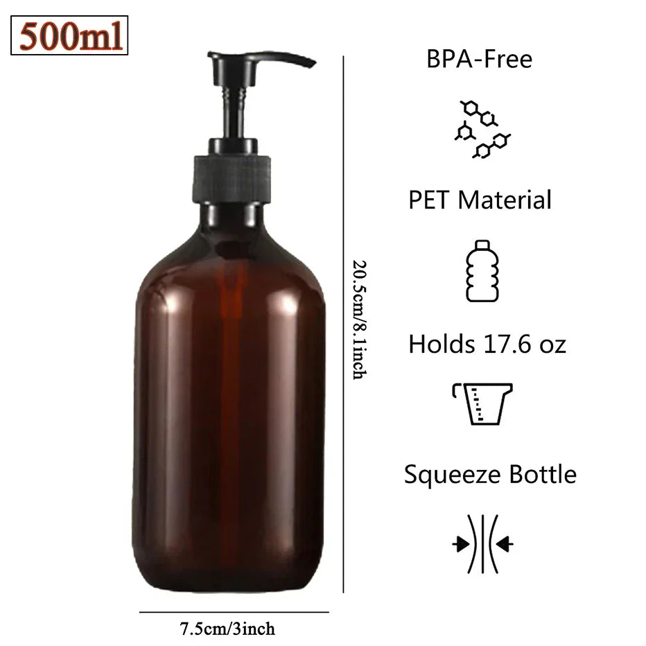 AmberLux 3-Piece Refillable Dispenser Set Skanto