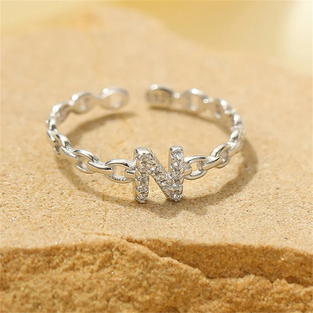 BowLift | Dainty Diamond Letter Initial Ring