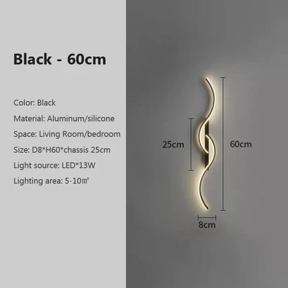 BowLift | LumiStripes | Modern LED Wall Lamp | Minimalist Wall Lamp in Stripe Design | Indoor Lighting for Bedroom & Living Room