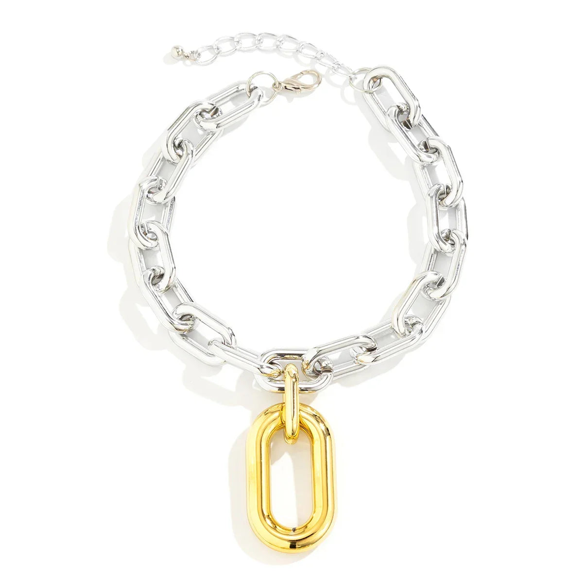 BowLift | Chunky Two Tone Paperclip Bold Necklace