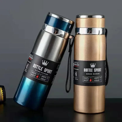Skanto Stainless Steel Thermos 1L – Insulated Bottle for Keeping Water Cold and Hot, Tea, Coffee