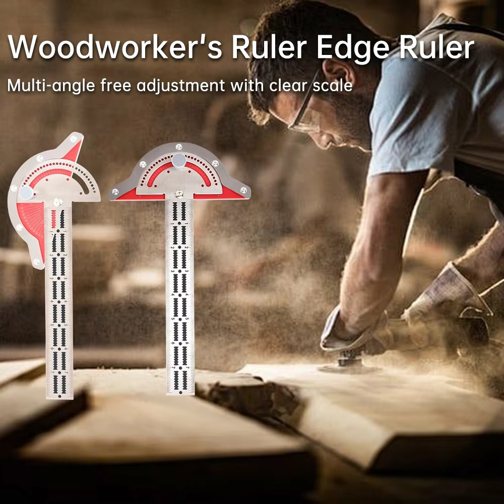 BowLift | Precision Stainless Steel Carpenter's Protractor and Edge Ruler