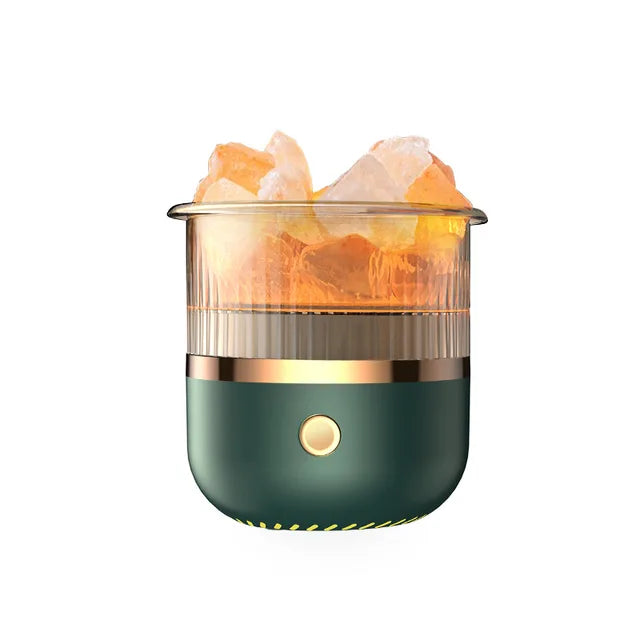 Brehn | Himalayan Salt Crystal Lamp & Essential Oil Diffuser, USB Ultrasonic Humidifier for Home & Office