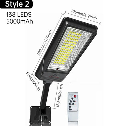 BowLift | Heliotrax Solar Street Lamp with Remote Control | 138 LEDs | 3 Light Modes | IP65 Waterproof | For Garden, Driveway & Yard