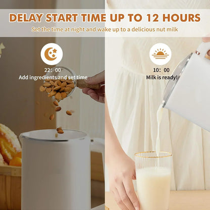 Skanto | NutriBlend 8-in-1 Plant-Based Milk Maker (1000ml) – Almond, Oat, Soy & More