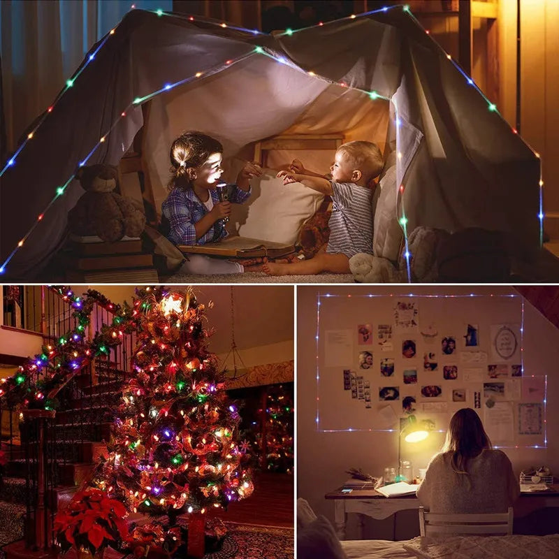 BowLift | LumiSolar String Lights Outdoor | 7–32 m | Solar Powered & Waterproof | 8 Light Modes | Christmas, Garden & Party Lighting
