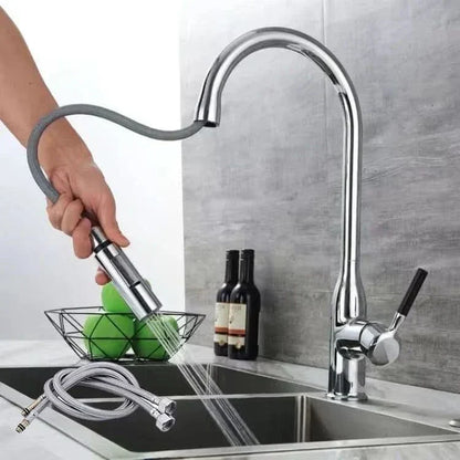 BowLift | Stainless Steel Kitchen Faucet with Pull-Out Sprayer