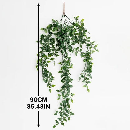 BowLift | VerduraLine Artificial Plant Hanging | Evergreen & Maintenance-Free | 90 cm Decoration | Fresh Natural Design