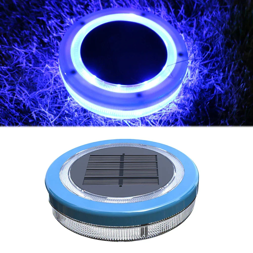 BowLift | AquaGlow Solar Pool Light | Floating & Waterproof | Blue LED | 11.6×2.5 cm