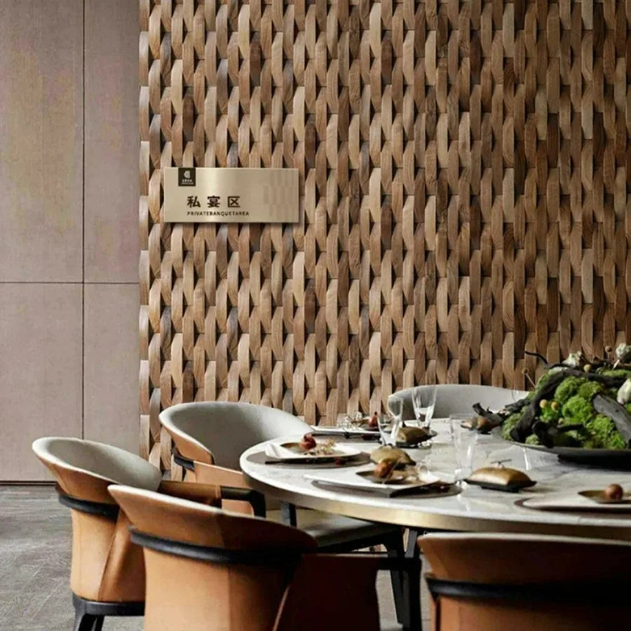 Skanto | 3D Mosaic Wall Panel | Solid Wood & Acoustic Diffuser | 30x30 cm