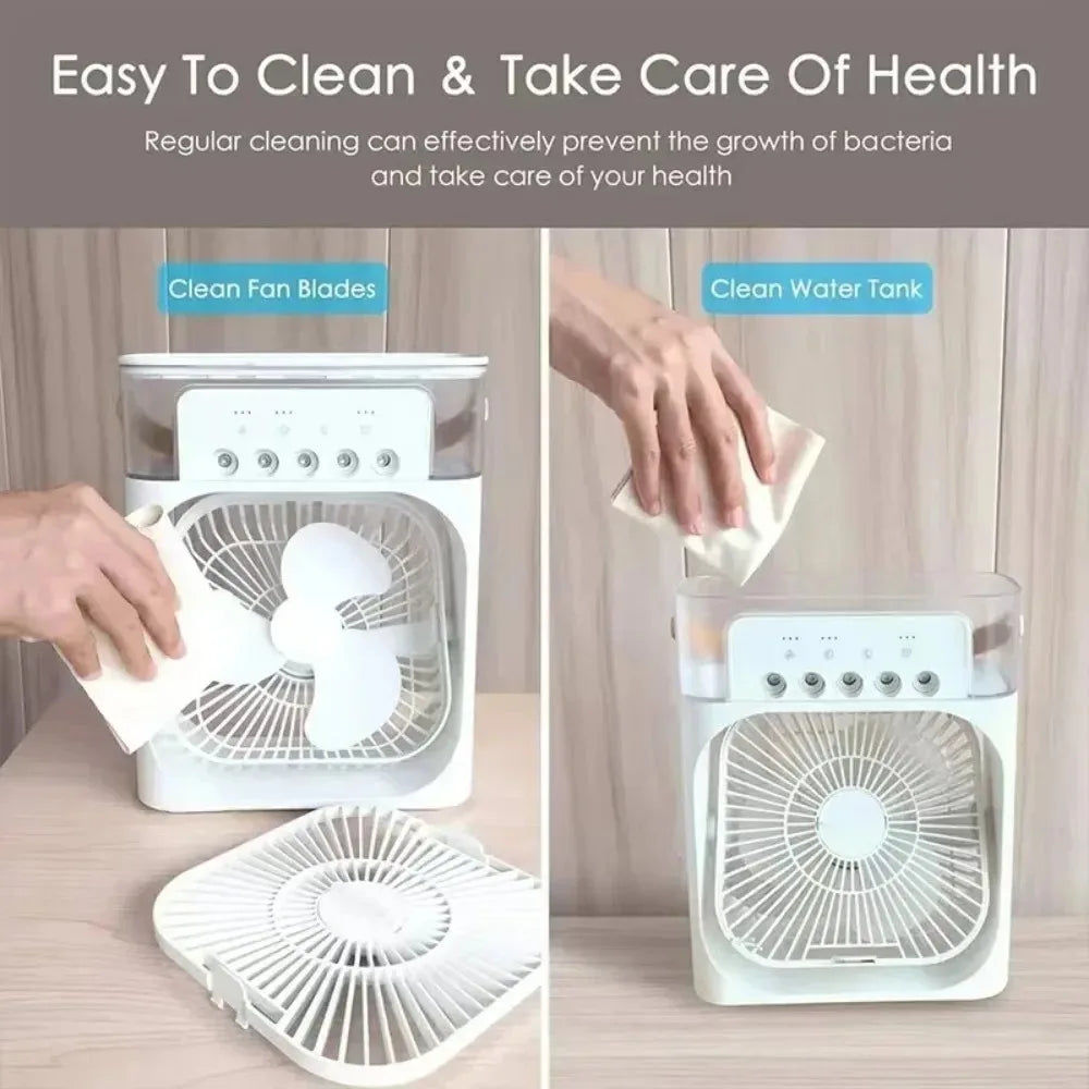 BowLift | Air cooler BrisaAir | 3-level fan & air humidifier | With timer & LED light | 600ml tank