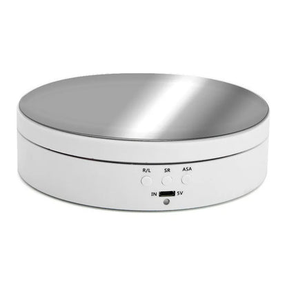 Skanto | Motorized Rotating Mirror Display Stand - Three Speeds, Turntable Holder, USB Powered for Rotating Shots