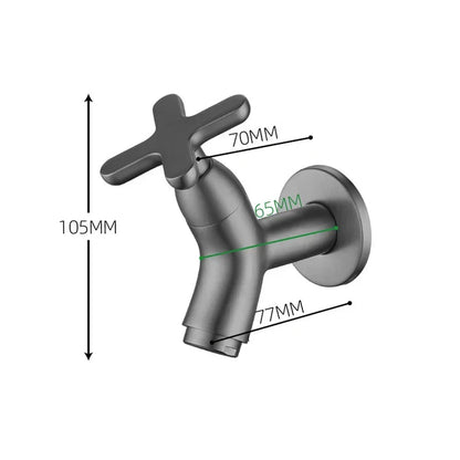 BowLift | BrassFlow – Wall-Mounted Cold Water Tap in Solid Brass