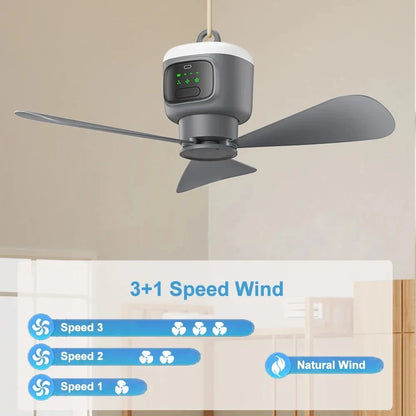 12000mAh Portable Ceiling & Camping Fan – Outdoor Tent Air Circulator and Cooling Ventilator | Kalsten