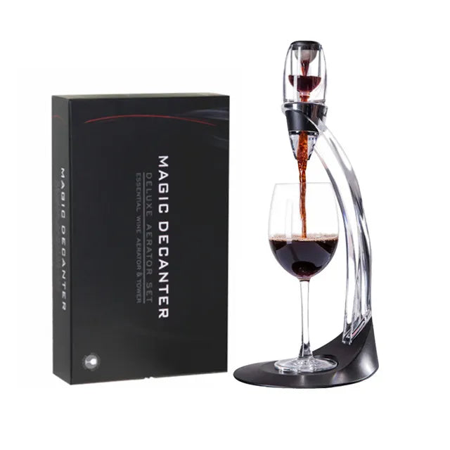 Skanto | Wine Carafe, Decanter, Pourer, Filter Set, Air Purifier, Stand Diffuser, Airer, Strainer, Aerator, Wine for Living Room Bar Kitchen