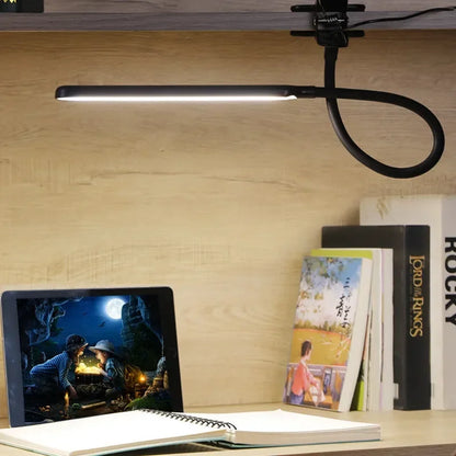 Karnz | LED Clamp Light LumaFlex | 3 Light Colors & 10 Brightness Levels | USB Powered | Flexible Gooseneck | Eye-Friendly & Dimmable