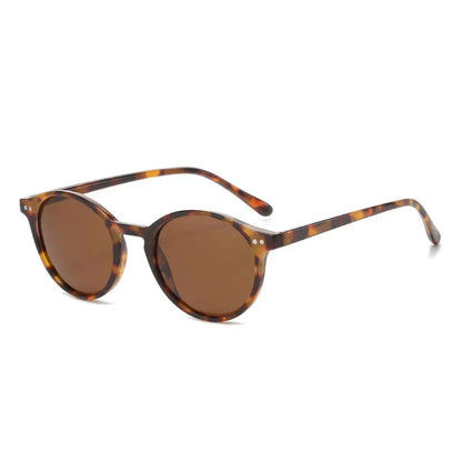 Skanto | Retro Round Polarized Sunglasses Classic Leopard Frame UV400 Fashion Wear Driving Glasses for Men & Women
