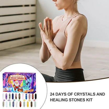 Skanto | CrystalJoy – Advent Calendar 2025 with 24 Crystals & Gemstones – Christmas