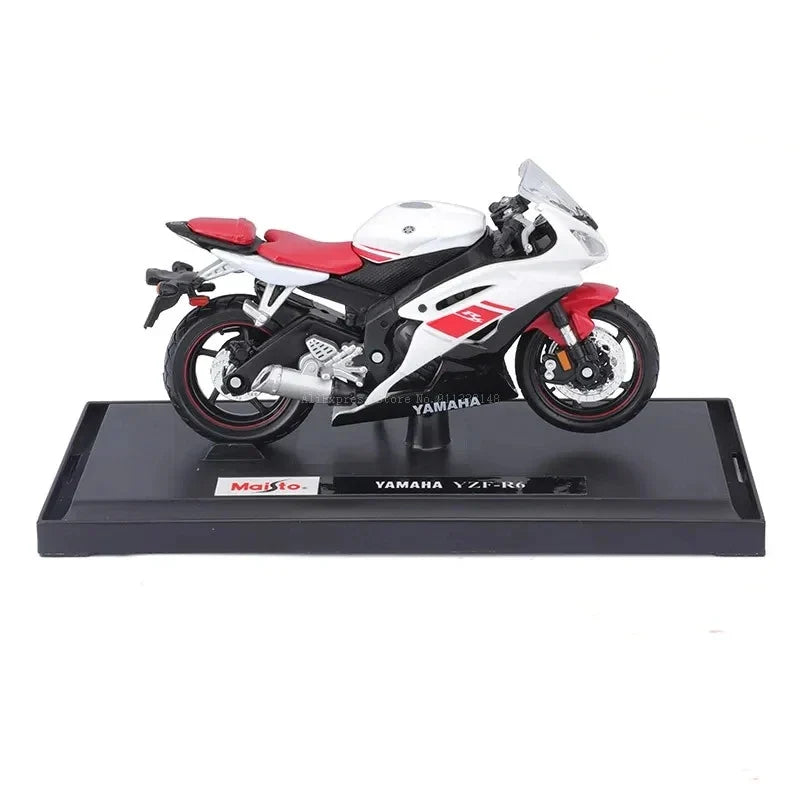 Brehn | 1:18 Scale Yamaha R6 Alloy Sportbike Figures Diecasts Kids Toy Motorcycle Racing Model Replicas Collector's Gift for Boys