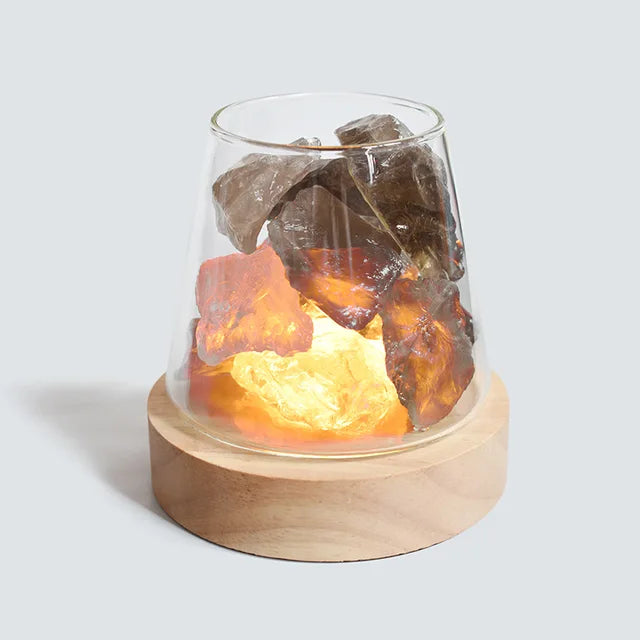 Himalayan Salt Lamp - Crystal Night Light & Essential Oil Diffuser