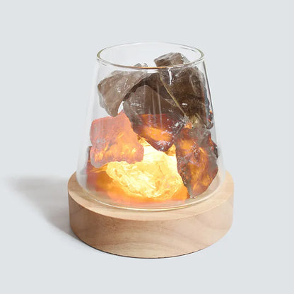 Himalayan Salt Lamp - Crystal Night Light & Essential Oil Diffuser