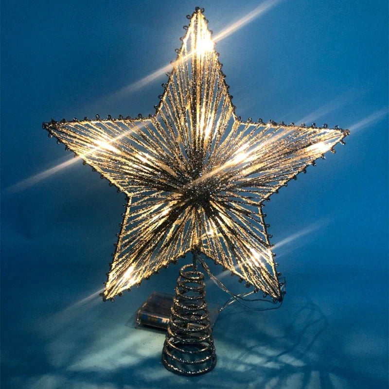 Skanto | TwinkleGlow - LED Star Tree Topper with Warm Light and Easy Assembly