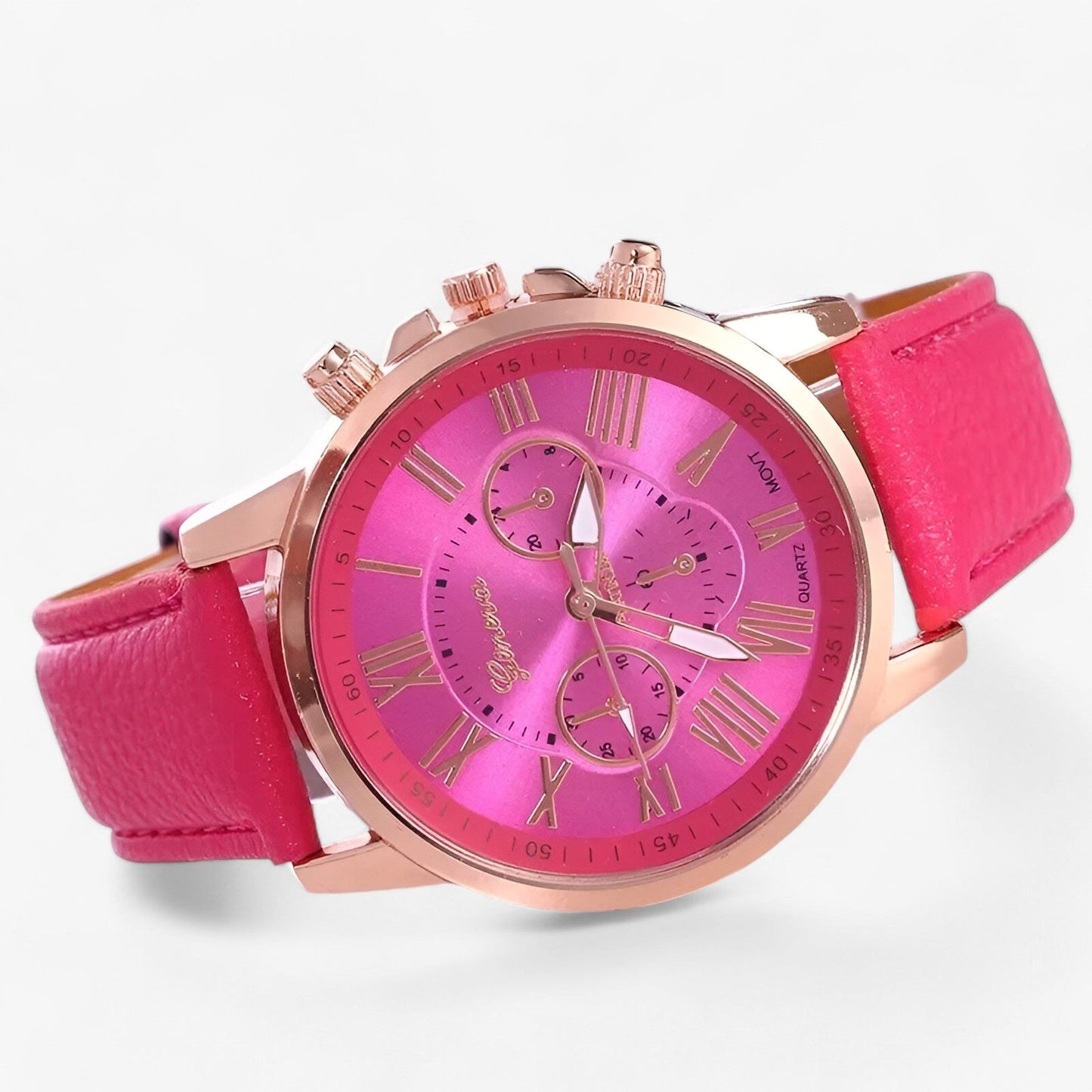Skanto | Camille Women's Waterproof Leather Strap Watch 42mm