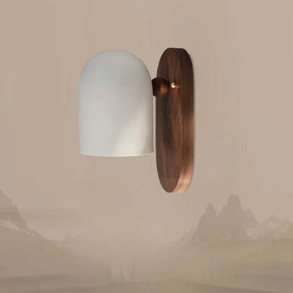 BowLift | TimberSoul – Wabi-Sabi Walnut Wall Lamp for Natural Ambience