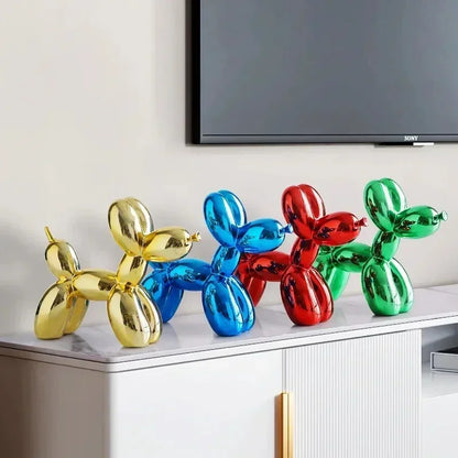Skanto | Nordic Balloon Dog Sculpture Resin Animal Sculpture Art Sculptures and Figures Crafts Home Decor Room Desktop Accessories