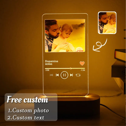 Skanto | Personal 3D Photo Lamp: Custom Photo & Text Night Light - Ideal for Valentine's, Weddings, Anniversaries, Birthday Gifts