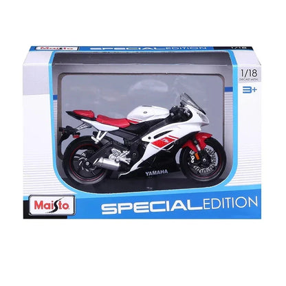 Brehn | 1:18 Scale Yamaha R6 Alloy Sportbike Figures Diecasts Kids Toy Motorcycle Racing Model Replicas Collector's Gift for Boys