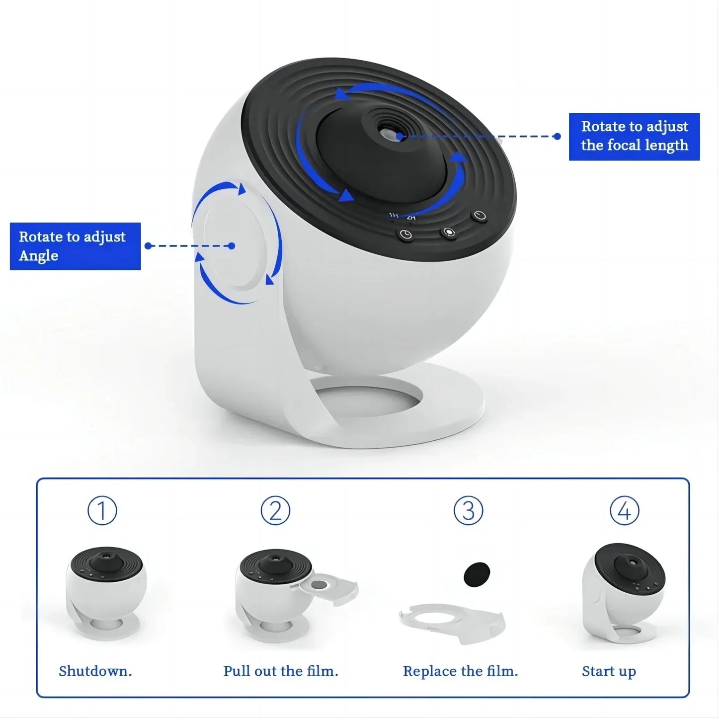 Skanto | 360° Rotating Planetarium Projector Night Light