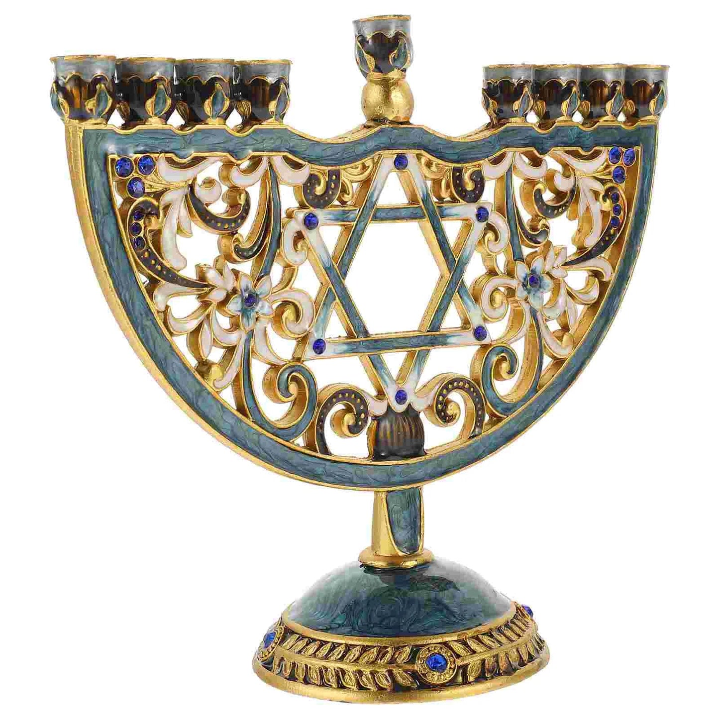 Skanto | Auriona Menorah Candlestick | Chanukah Candlestick & Table Decoration | Wedding & Holiday Decoration | Luxurious Elegance