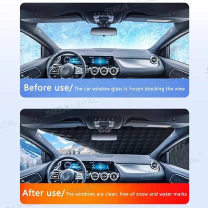 BowLift | FrostGuard Pro | 5-Layer Windshield Cover | Magnetic & Windproof | Complete Ice Protection