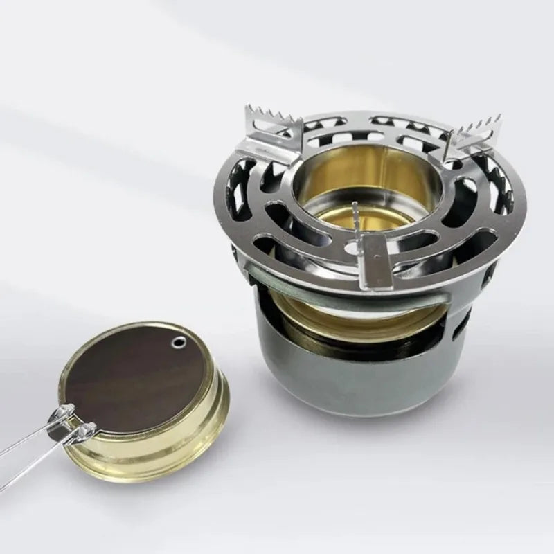 Skanto | Flamvino Alcohol Stove Outdoor Portable | Mini Camping Stove for Hiking & Trekking | Compact Spirit Stove for Outdoor Cooking & Survival