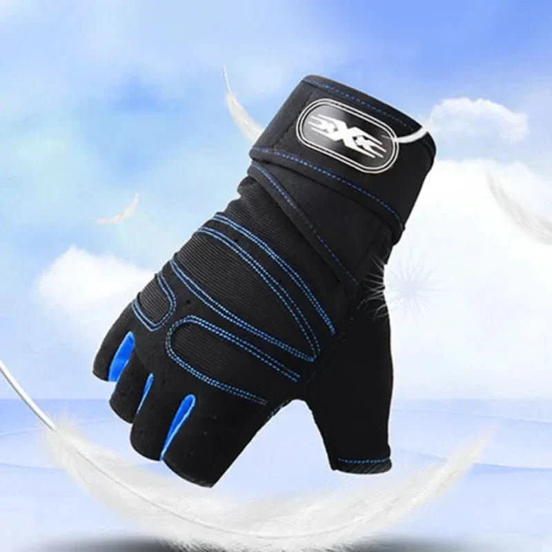 Shock-resistant training gloves with wrist support | For strength training, fitness, and cycling