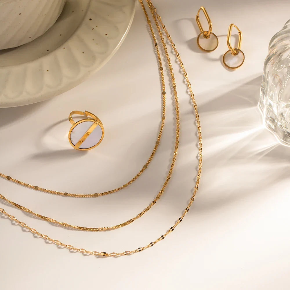 BowLift | 18k Dainty Classic Three Layer Necklace Stack