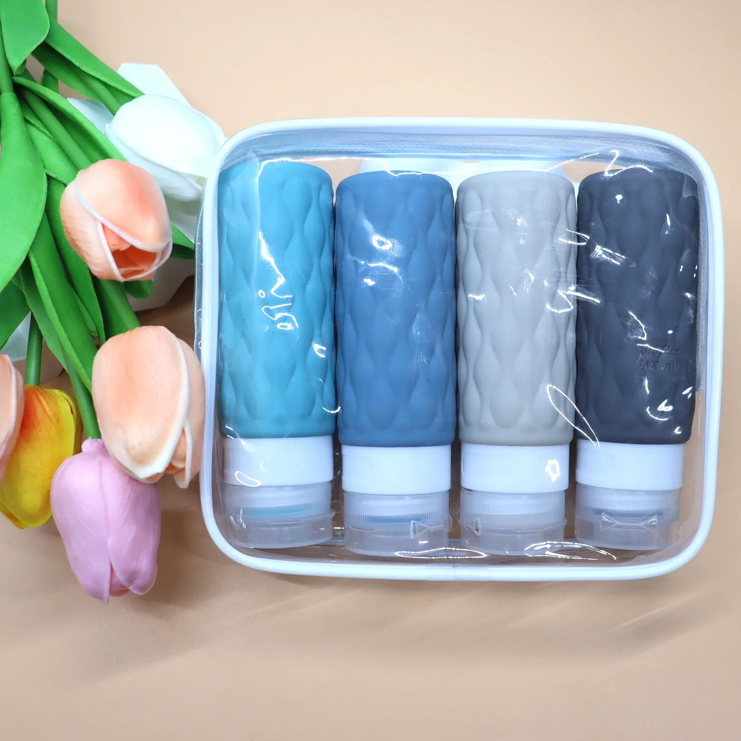 BowLift | FlexiFill Travel Refill Bottles Set | Soft Silicone Bottles & Spray Containers | Leak-proof & TSA compliant | For Shampoo, Lotion & Cosmetics