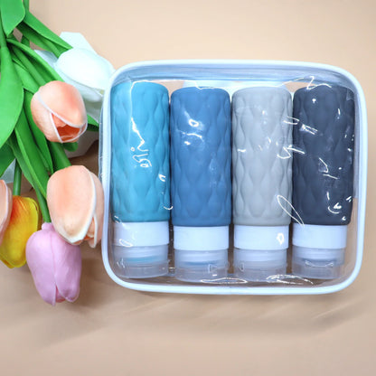 BowLift | FlexiFill Travel Refill Bottles Set | Soft Silicone Bottles & Spray Containers | Leak-proof & TSA compliant | For Shampoo, Lotion & Cosmetics