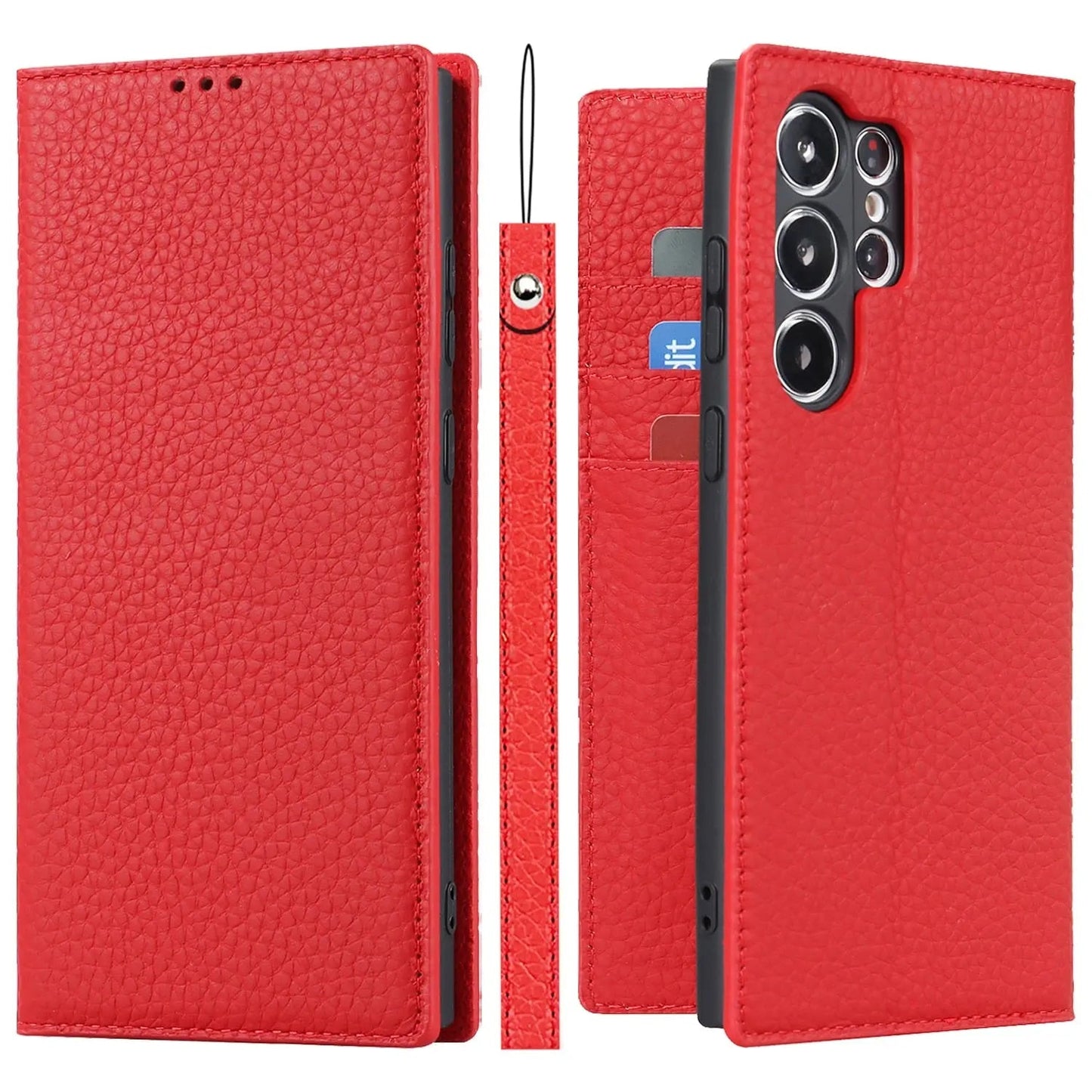 genuine leather wallet case for Samsung Galaxy S23 Ultra Bowlift