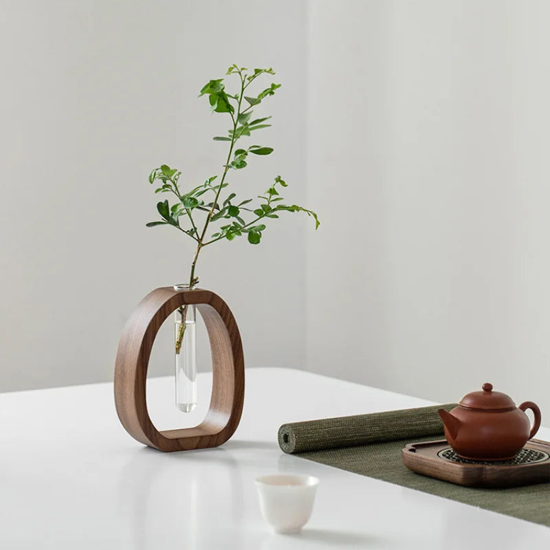 Oval wooden frame single bottle | Karnz