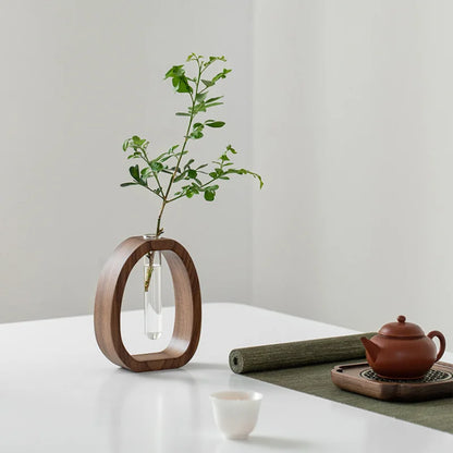Oval wooden frame single bottle | Karnz