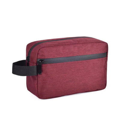 Skanto | Nylonéa Toiletry Bag Unisex | Water-Repellent | Leather Handle with Canvas Design | For Travel and Everyday Use