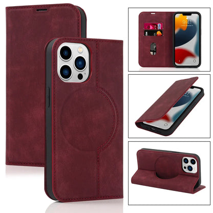 Magnetic Wallet Case MagSafe Wireless Charging - iPhone