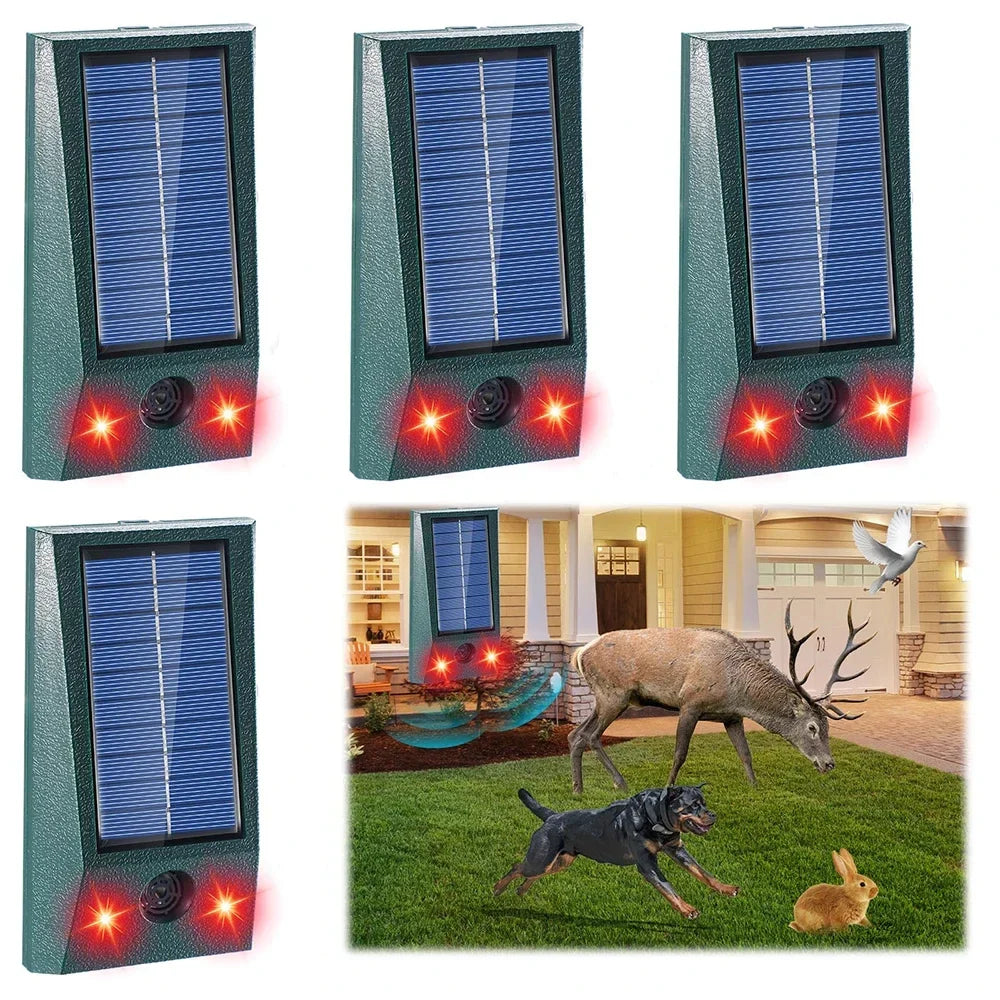 BowLift | SolarGuardix Ultrasonic Bird Repeller Solar | With LED & Motion Sensor | Waterproof IP58 | 600 m² Coverage