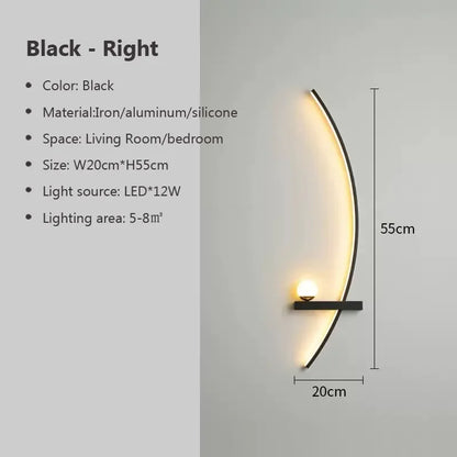 Skanto | Contemporary Edge Wall Lamp – Black & Gold Indoor/Outdoor Lighting for Modern Spaces