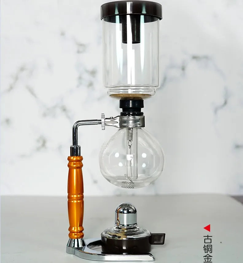 Skanto | Siphon Coffee Brewer Set | 3/5 Cups & Barista Accessories | Elegant Design